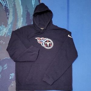 Tennessee Titans Nike Club Fleece Pullover Hoodie In Navy Blue